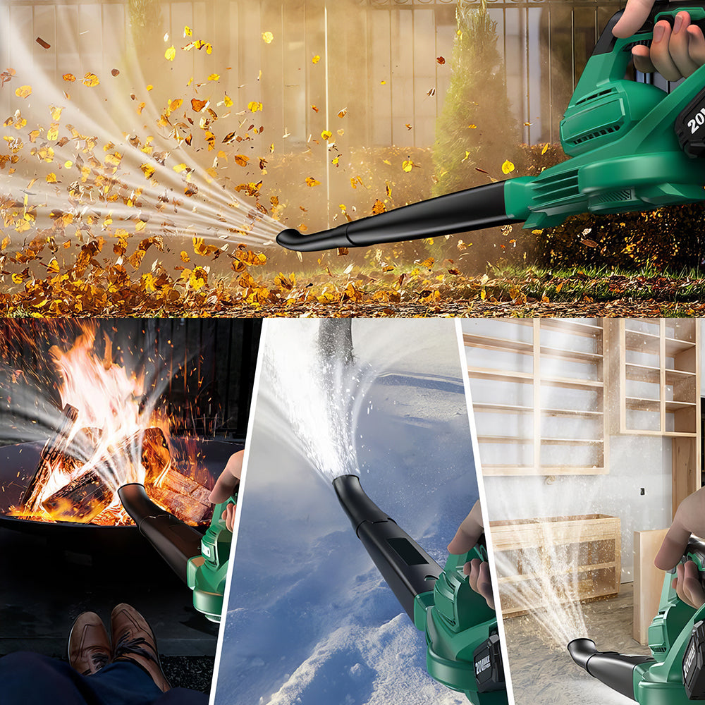 20V Cordless Leaf Blower Vacuum Inflator Deflator with Batteries