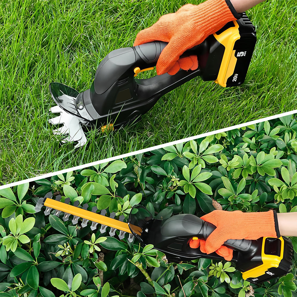 Cordless Hedge Trimmer and Grass Shear 2 in 1 Compatible 20V
