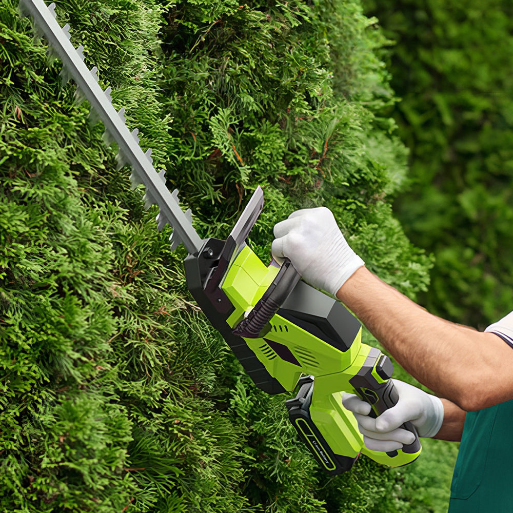 Cordless Hedge Trimmer 20 Inch with Dual Battery and Rotating Head
