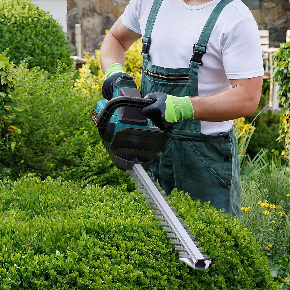 Cordless Hedge Trimmer 20 Inch with Dual Battery and Rotating Head