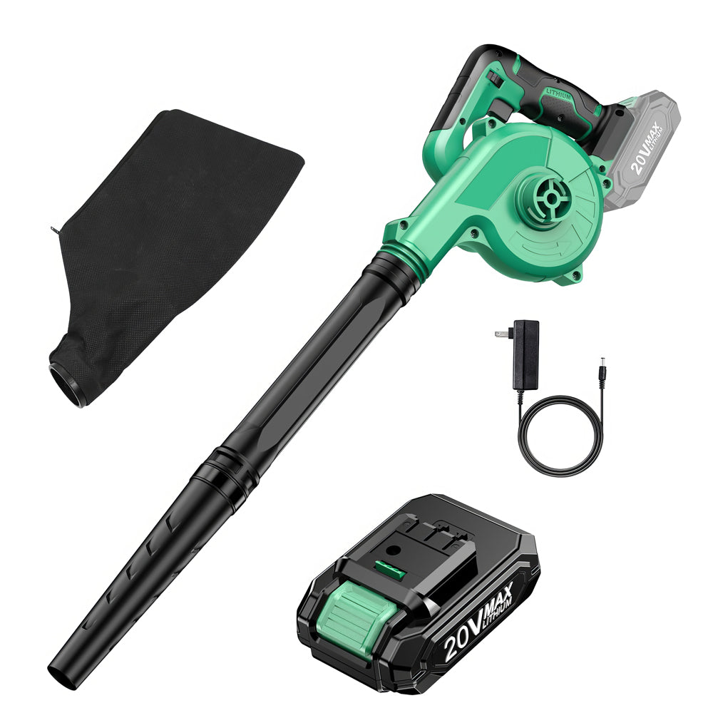 20V Cordless Leaf Blower Vacuum Inflator Deflator with Batteries