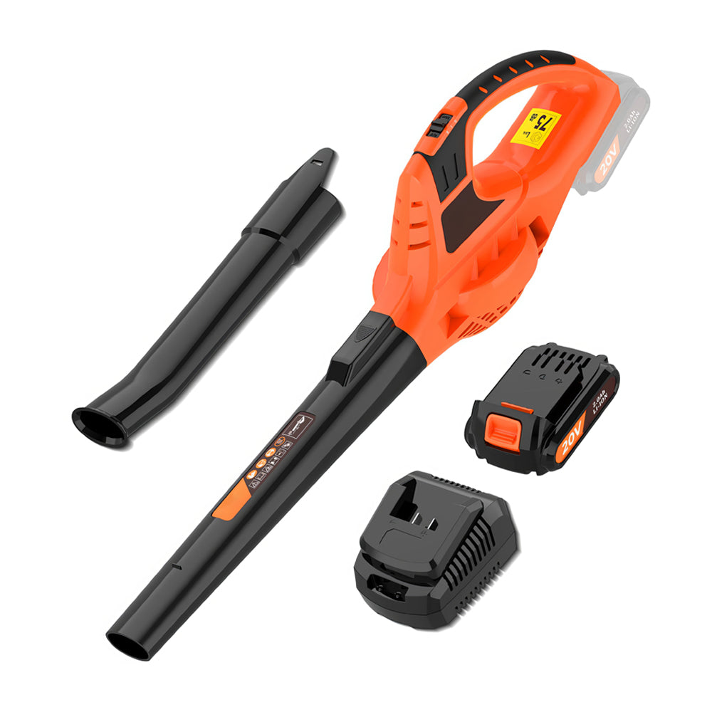 21V Cordless Leaf Blower with Battery and Fast Charger