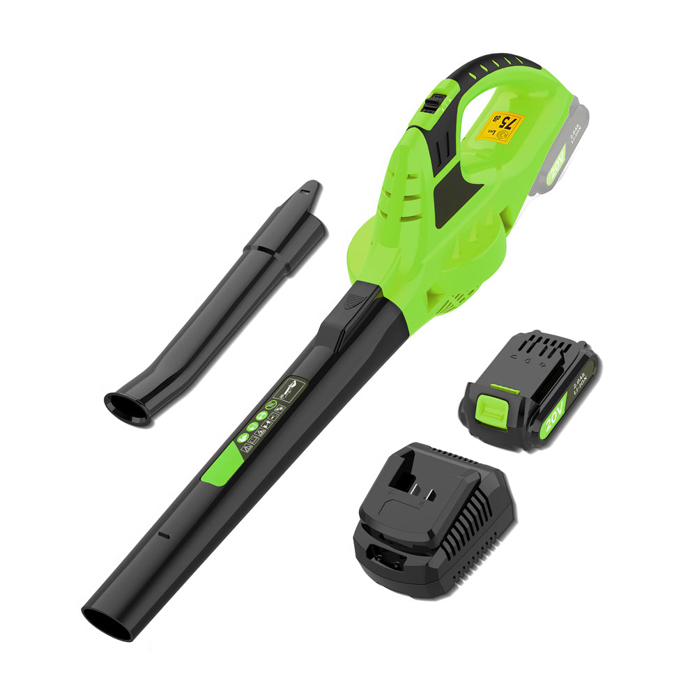 21V Cordless Leaf Blower with Battery and Fast Charger