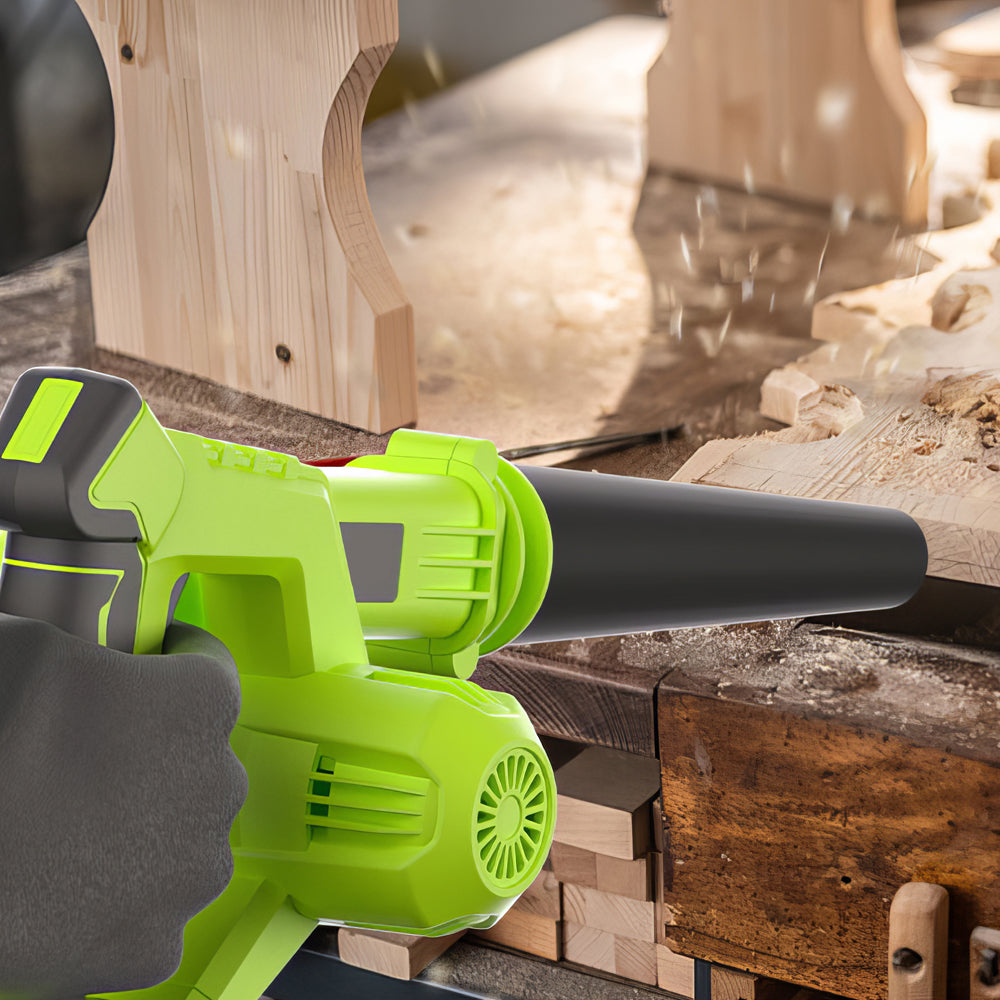 20V Cordless Leaf Blower with Battery Fast Charger and Nozzles