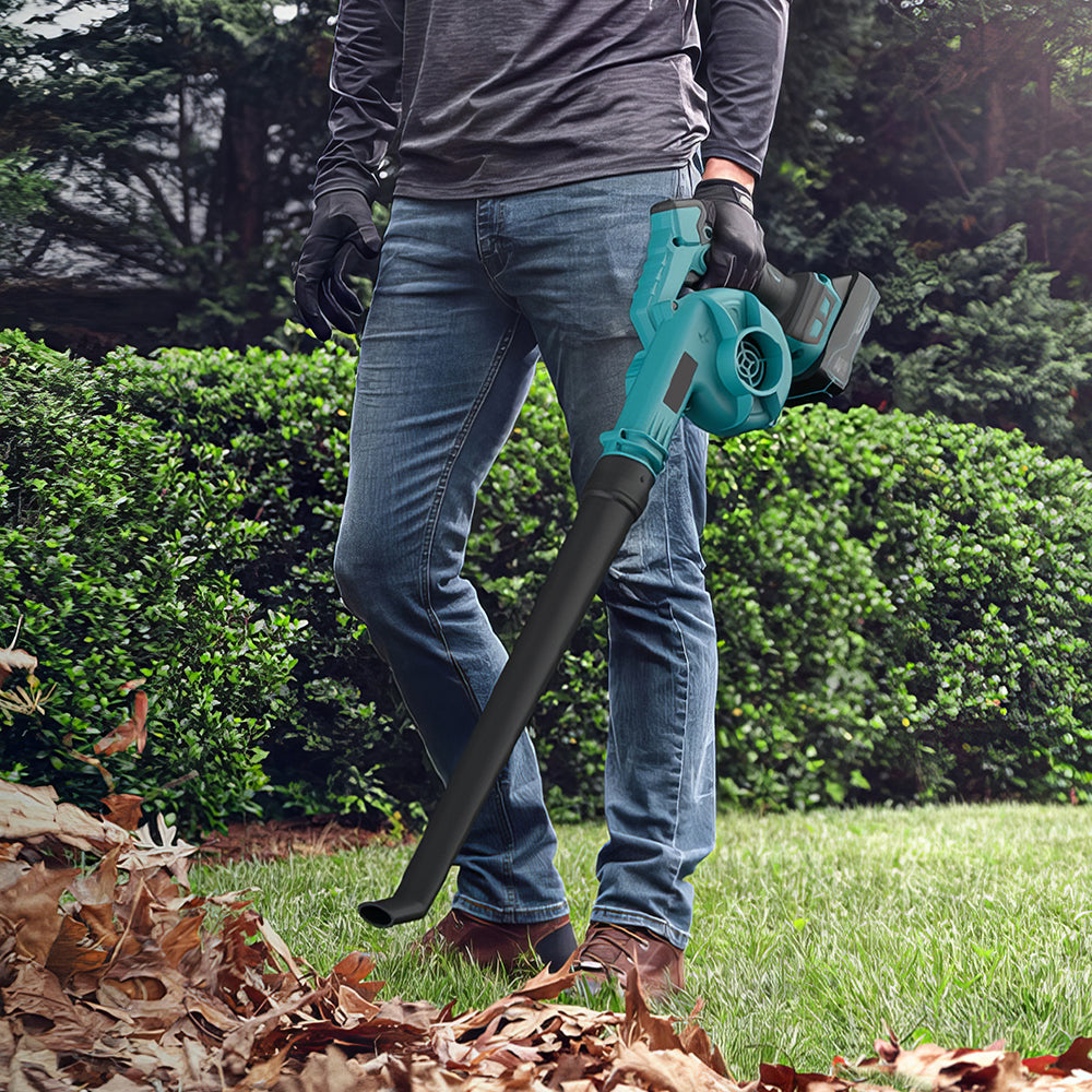 20V Cordless Leaf Blower with Battery Fast Charger and Nozzles