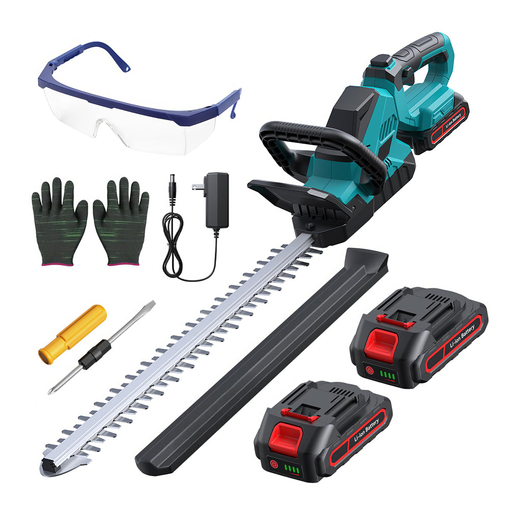 Cordless Hedge Trimmer 20 Inch with Dual Battery and Rotating Head