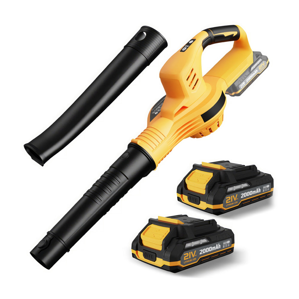 21V Cordless Leaf Blower with 2 Batteries Fast Charger