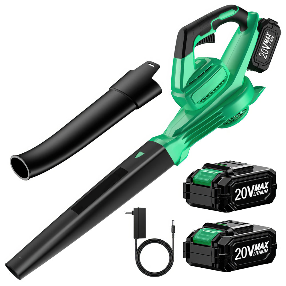 20V Cordless Leaf Blower Vacuum Inflator Deflator with Batteries